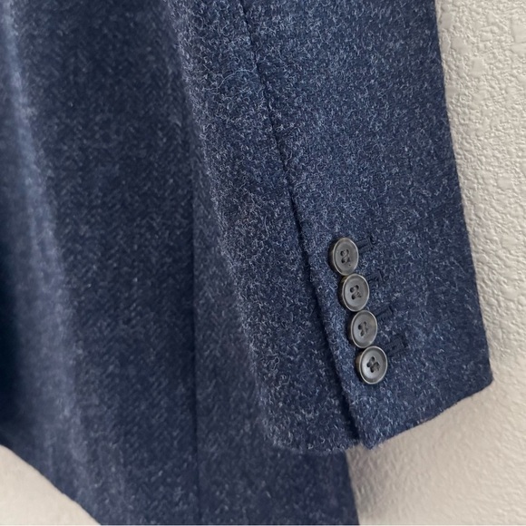 J. Crew Alfie Blazer Navy English Wool Herringbone Classic Preppy Academia 2 - Picture 11 of 16